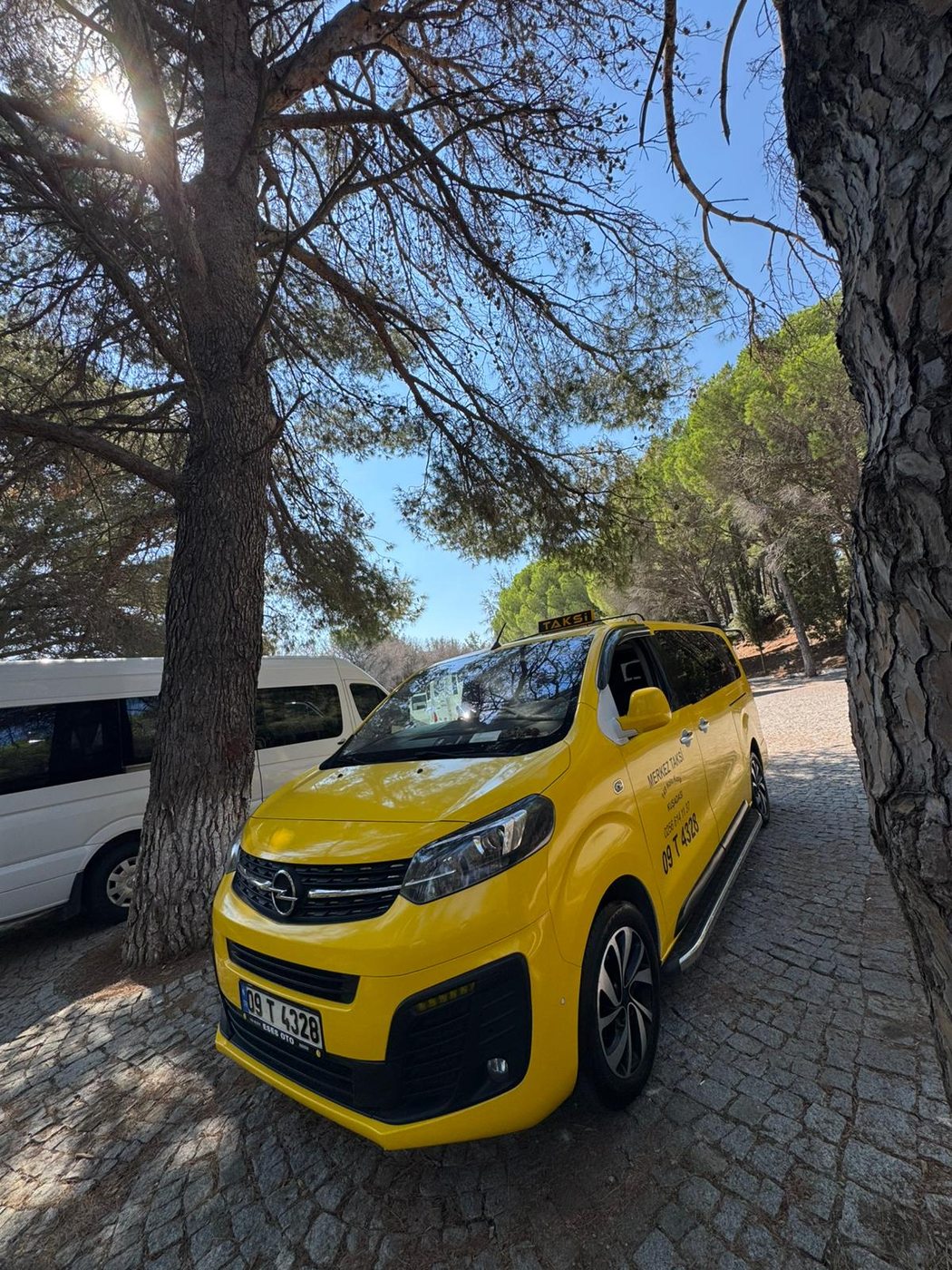 Opel Zafira taxi at the Virgin Mary's House parking